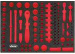 VIGOR 3/3+ Weichschaum-Einlage 6,3 =1/4" 12,5 =1/2" Steckschl&uuml;ssel-Satz, leer V4514