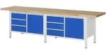 Rau Werkbank h&ouml;henverstellbar 8468A2, B3000xT700xH840-1040mm, 6x Schublade-TA,...