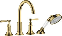 hansgrohe Fertigmontageset Axor Montreux 4-L-Fliese-Ar, m Hebelgr., pol. gol opt