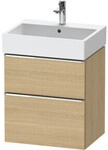 Duravit Waschtischunterschrank D-Neo 58,4x44,2cm, ch/Ei N, 1 Schubk., 1 Ausz.