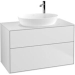 V&B Waschtischunterschrank Wandbeleuchtung Finion 100x60,3cm, Abd.-Pl. wh. m, wh. m