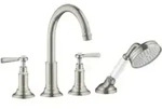 hansgrohe Fertigmontageset Axor Montreux 4-L-Fliese-Ar, m Hebelgr., Edelstahl-Optik