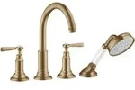 hansgrohe Fertigmontageset Axor Montreux 4-L-Fliese-Ar, m Hebelgr., brush. bron