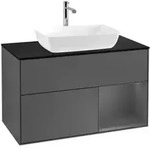 V&B Waschtischunterschrank Finion 100, Pl b m, Rg A m Lac, Anthrac. m