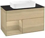 V&B Waschtischunterschrank Finion 100x60,3 cm, Reg li Oa ven, Oak Veneer