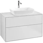 V&B Waschtischunterschrank Wandbeleuchtung Finion 100x60,3cm, Abd.-Pl. wh. m, wh. m