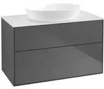 V&B Waschtischunterschrank Finion 100x60,3cm, Abd.-Pl. wh. m, Anthrac. m