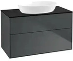 V&B Waschtischunterschrank Finion 100x60,3cm, Abd.-Pl. bla m, md bl. m Lac