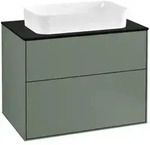 V&B Waschtischunterschrank Finion 80x60,3cm, Abd.-Pl. bla m, Oli. m Lac