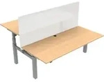 STIER Elektrisch h&ouml;henverstellbarer Team-Schreibtisch 501-88 180x80cm Buche...