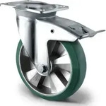 CASCOO Lenkrolle mit Totalfeststeller &oslash; 125 mm Serie BAX7 Doppelkugellager...