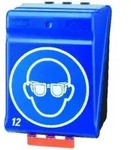 Gebra Box f.12Schutzbrillen Secu-Box Maxi12 blau 236x315x200mm ABS-Ku.