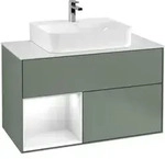 V&B Waschtischunterschrank Finion 100, Pl b m, Rg l g wh. Lac, Oli. m Lac