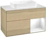 V&B Waschtischunterschrank Finion 100x60,3 cm, Reg re glo wh. Lac, Oa ven
