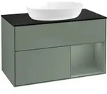 V&B Waschtischunterschrank Finion 100, Pl b m, Reg Oli. m Lac, Oli. m Lac