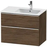 Duravit Waschtischunterschrank D-Neo 81x46,2cm, 1 Kast, B re, chr/Nussb dkl.
