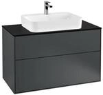 V&B Waschtischunterschrank Finion 100x60,3cm, Abd.-Pl. bla m, md bl. m Lac