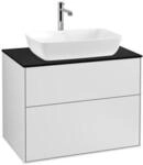 V&B Waschtischunterschrank Finion 80x60,3cm, Abd.-Pl. bla m, wh. m lacquer