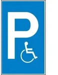 SafetyMarking Parkplatzschild Alu B400xH600 mm Nur f&uuml;r Behinderte