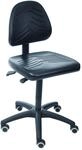 STIER Arbeitsstuhl mit Rollen ohne Armlehnen Sitzh&ouml;he 460-650mm PU Schwarz