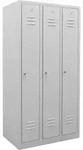 STIER Garderobenspind 3 Abteile 1800x870x500mm lichtgrau