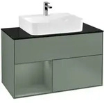 V&B Waschtischunterschrank Finion 100, Pl w m, Rg l Oli. m Lac, Oli. m Lac
