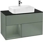 V&B Waschtischunterschrank Finion 100, Pl b m, Rg l Oli. m Lac, Oli. m Lac