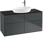 V&B Waschtischunterschrank Finion 120x60,3cm, Abd.-Pl. bla m, md bl. m Lac