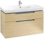 V&B Waschtischunterschrank Subway 2.0 98,7x59x44,9cm, Griff chrom, nordic oak