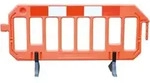 Moravia Kunststoff-Sperrgitter mit Antistolperfu&szlig; 2000 x 1000 x 50 mm orange +