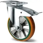 CASCOO Lenkrolle mit Totalfeststeller &oslash; 125 mm Serie BAY5 Doppelkugellager...