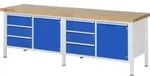 Rau Werkbank h&ouml;henverstellbar 8468A2, B2500xT700xH840-1040mm, 6x Schublade-TA,...