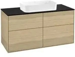 V&B Waschtischunterschrank Finion 120x60,3cm, Abd.-Pl. bla m, Oak Veneer