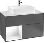 V&B Waschtischunterschrank Finion 100, Pl b m, Rg l g wh. Lac, Anthrac. m