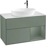 V&B Waschtischunterschrank Finion 100, Pl w m, Reg Oli. m Lac, Oli. m Lac
