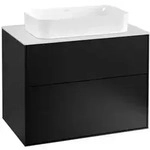 V&B Waschtischunterschrank Finion 80x60,3cm, Abd.-Pl. wh. m, bla m lacquer