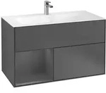 V&B Waschtischunterschrank Wandbeleuchtung Finion 99,6x59,1cm, Rg l Anthrac. m,