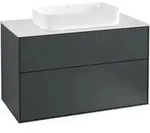 V&B Waschtischunterschrank Finion 100x60,3cm, Abd.-Pl. wh. m, md bl. m Lac