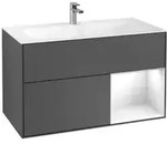 V&B Waschtischunterschrank Finion Reg re glo wh. lacquer, Anthracite matt