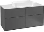 V&B Waschtischunterschrank Finion 120x60,3cm, Abd.-Pl. wh. m, Anthrac. m
