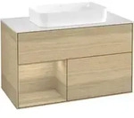 V&B Waschtischunterschrank Finion 100x60,3 cm, Reg li Oa ven, Oak Veneer