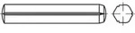 ISO 8740 Zylinderkerbstifte mit Fasen Stahl 8 x 50 S