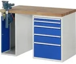 Rau Werkbank 7511A2, B1250xT700xH890mm, 5x Schublade-TA, 1x SSKL