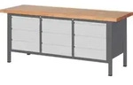 STIER H&ouml;henverstellbare Werkbank Premium mit 9 Schubladen BxTxH...