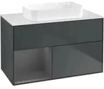 V&B Waschtischunterschrank Finion 100x60,3 cm, Rg l A m, md bl. m Lac