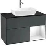V&B Waschtischunterschrank Finion 100, Pl b m, Rg g wh. Lac, md bl. m Lac