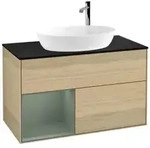 V&B Waschtischunterschrank Finion 100, Pl bla m, Reg Oli. m Lac, Oa ven