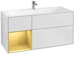V&B Waschtischunterschrank Finion 119,6x59,1cm, Reg li gol m, wh. m Lac