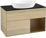 V&B Waschtischunterschrank Finion 100, Abd.-Pl. bla m, Reg wal ven, Oa ven