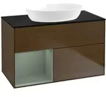 V&B Waschtischunterschrank Finion 100, Pl bla m, Reg Oli. m Lac, wal ven